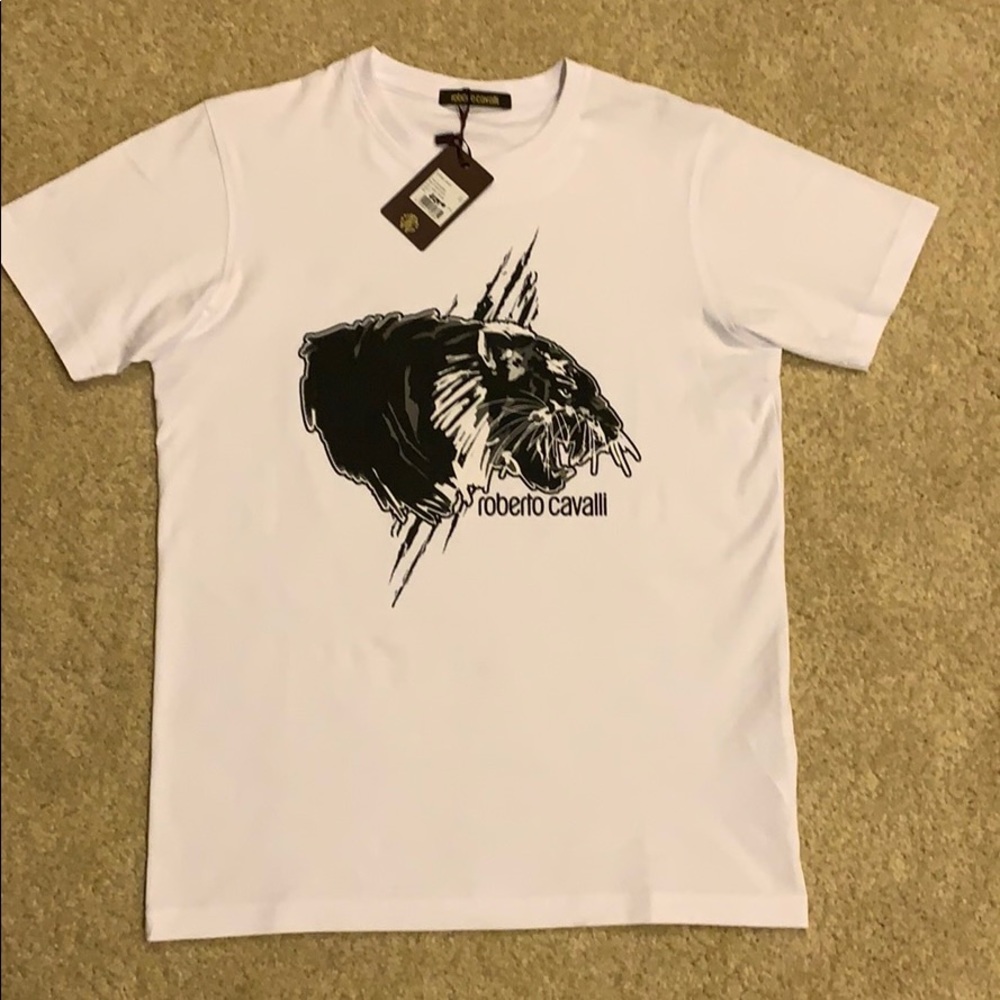 ROBERTO CAVALLI Black Tiger T-Shirt